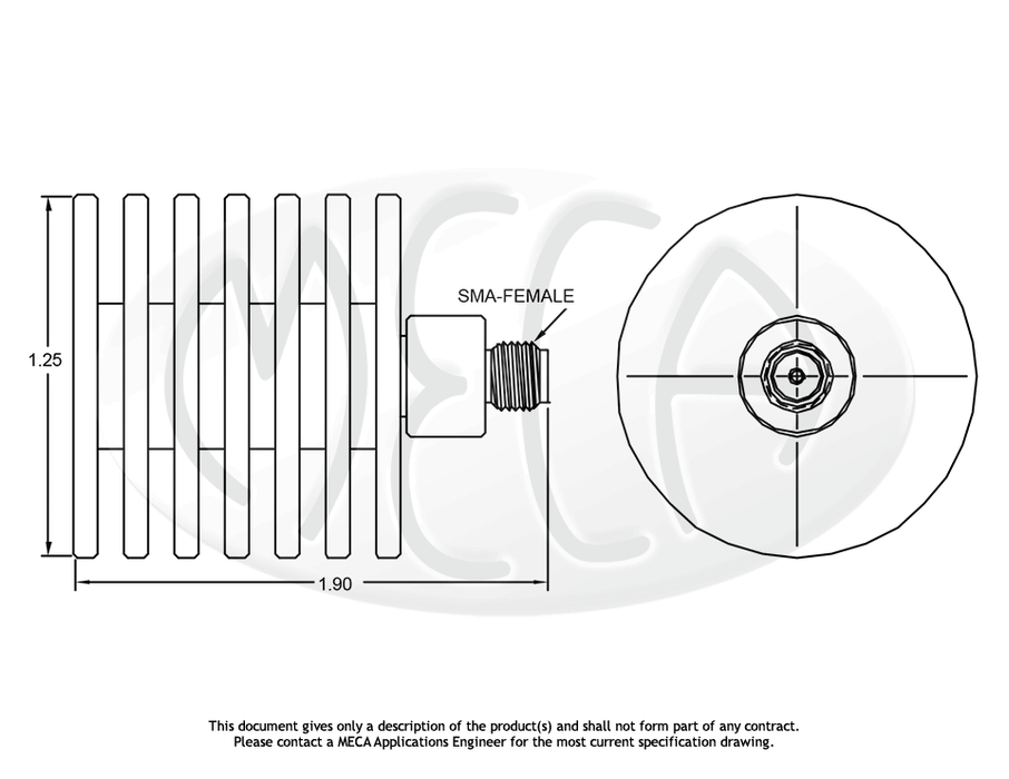 403-8 Terminations SMA-Female connectors drawing