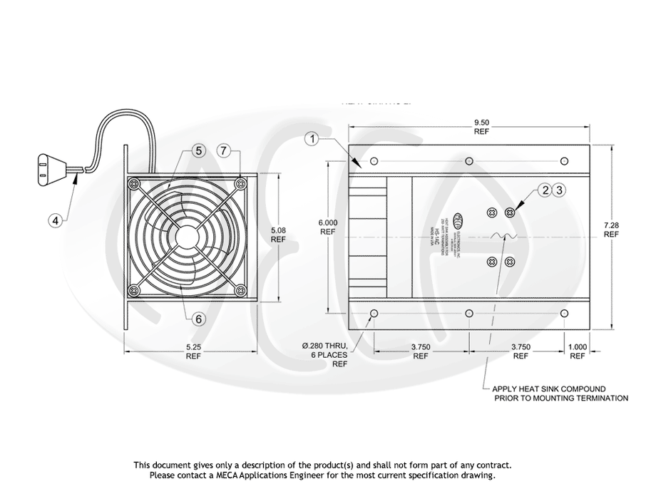 CTN-250 Heat Sink - DC Source (250W): HS-1AC