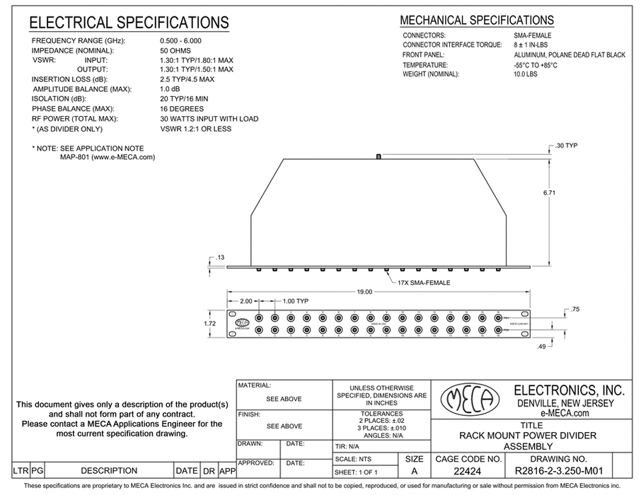 R2816-2-3.250-M01, 16-Way, 0.500-6.0 GHz