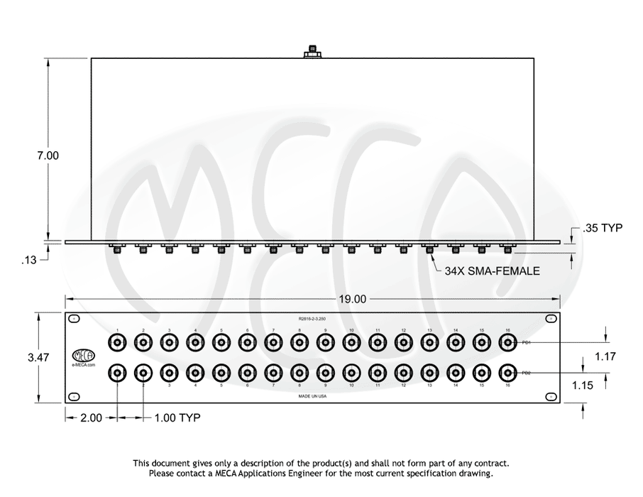 R2816-2-3.250, 16-Way, 0.500-6.000 GHz