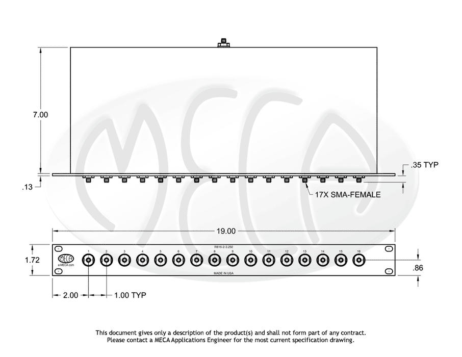 R816-2-3.250, 1x16-Way, 0.500-6.000 GHz