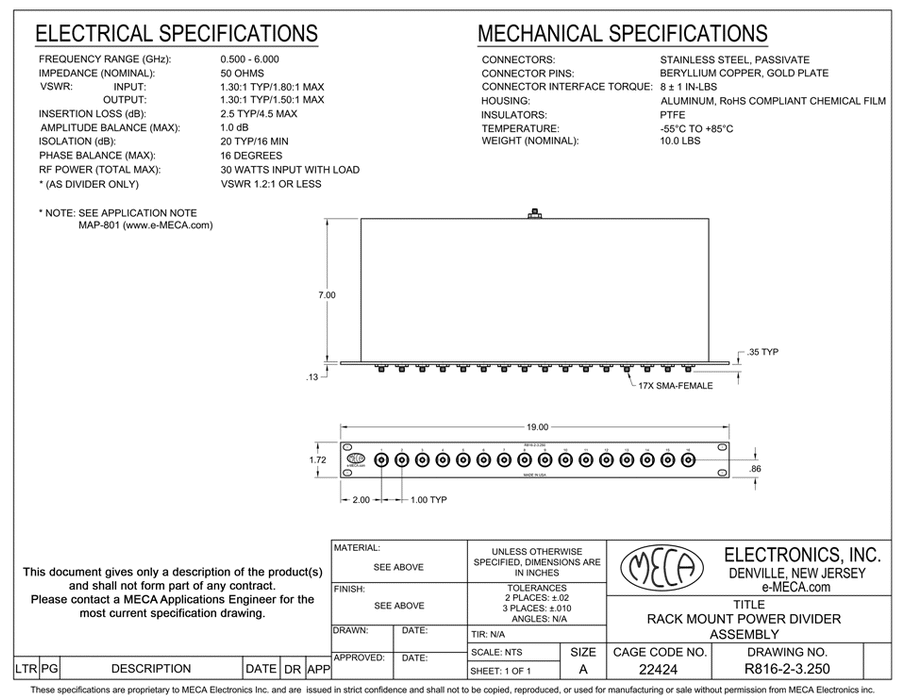 R816-2-3.250, 1x16-Way, 0.500-6.000 GHz