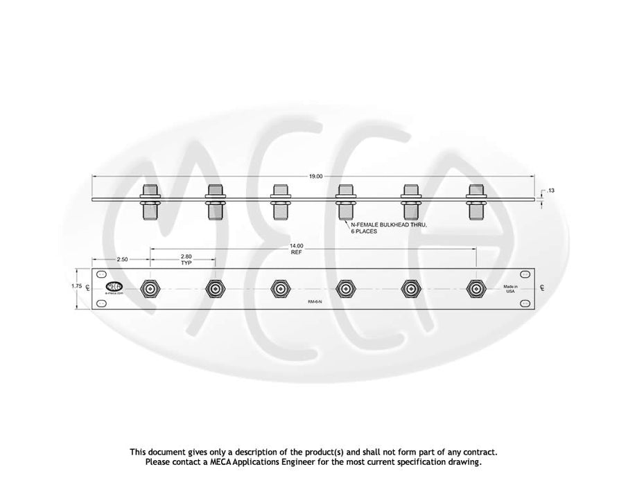 RM-6-N, Patch Panel x 6, DC-11.000 GHz