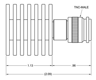 403-5, TNC-Male, 15 Watts, DC-6.0 GHz