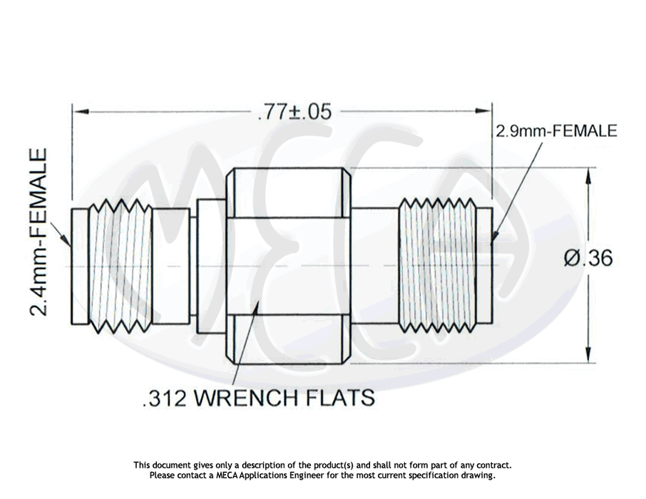 ALF-KF, 2.4mm Female to 2.9mm Female, Hz-40.0 GHz