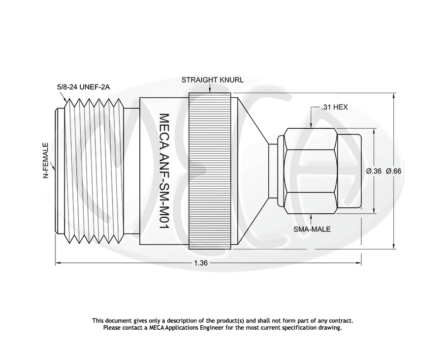 ANF-SF-M02, N-Female to SMA-Female, Hz-12.4 GHz